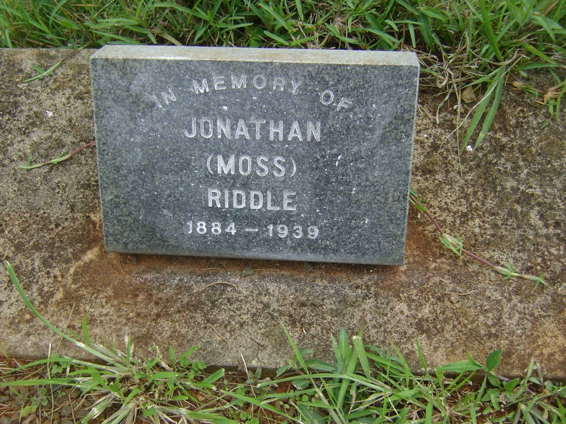 RIDDLE Jonathan 1884-1939