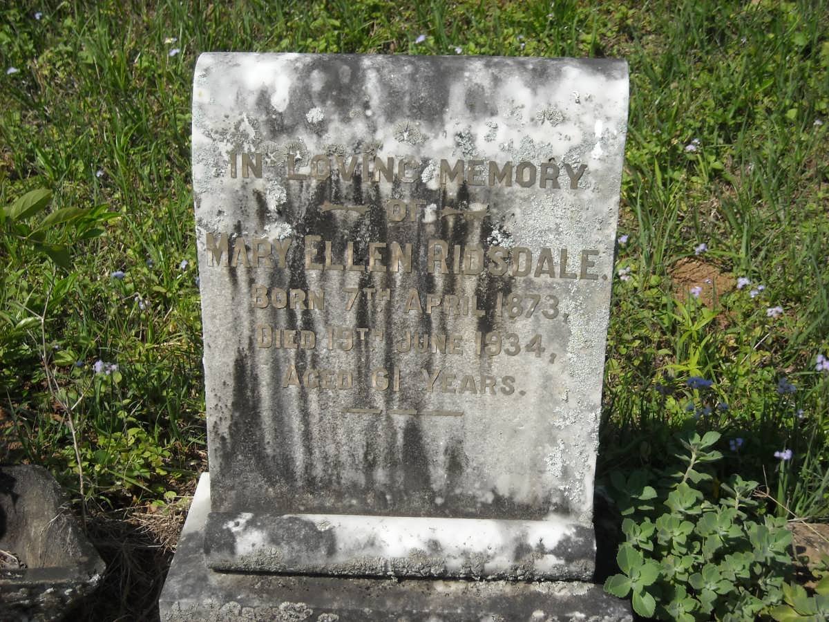 RIDSDALE Mary Ellen 1873-1934