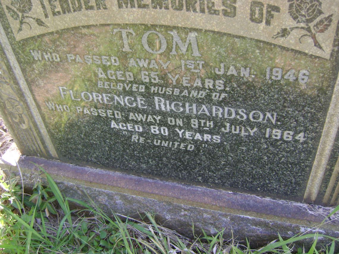 RICHARDSON Tom -1946 &amp; Florence -1964