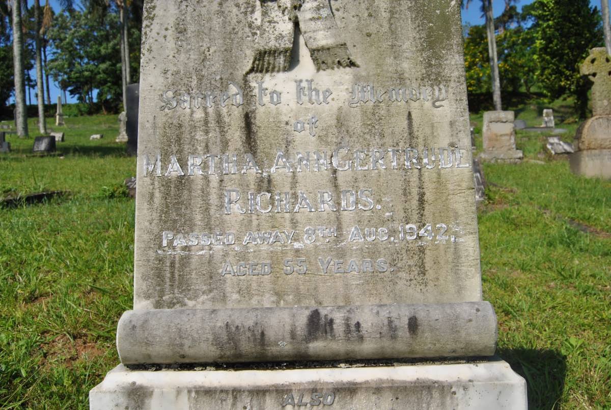 RICHARDS Martha Ann Gertrude -1942 :: DRAY Bryan Desmond -1932