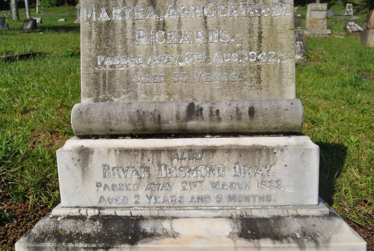 RICHARDS Martha Ann Gertrude -1942 :: DRAY Bryan Desmond -1932 