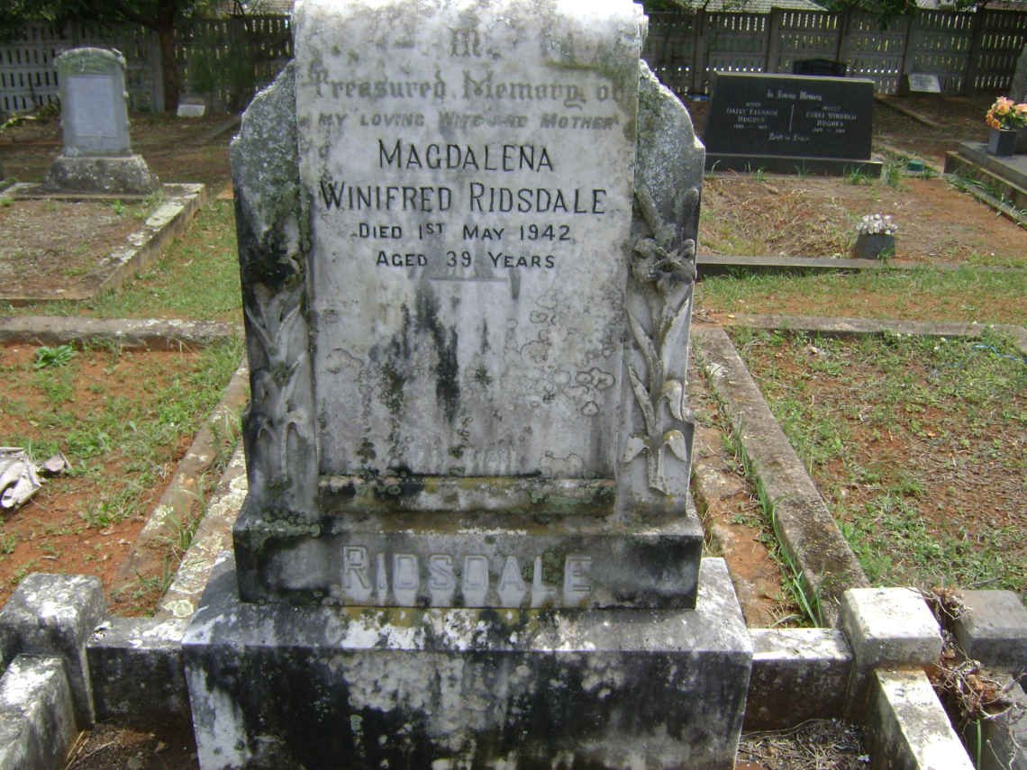 RIDSDALE Magdalena Winifred -1942