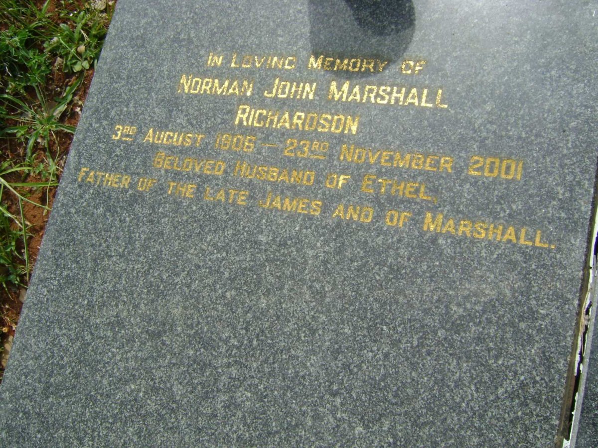 RICHARDSON Norman John Marshall 1906-2001