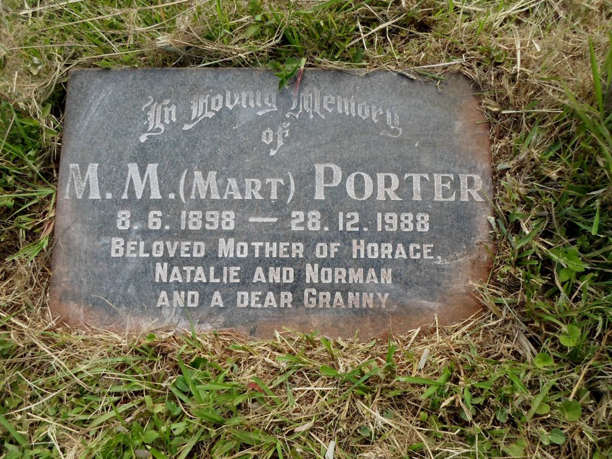 PORTER M.M. 1898-1988