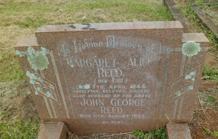 REED John George -1964 &amp; Margaret Alice KING -1944