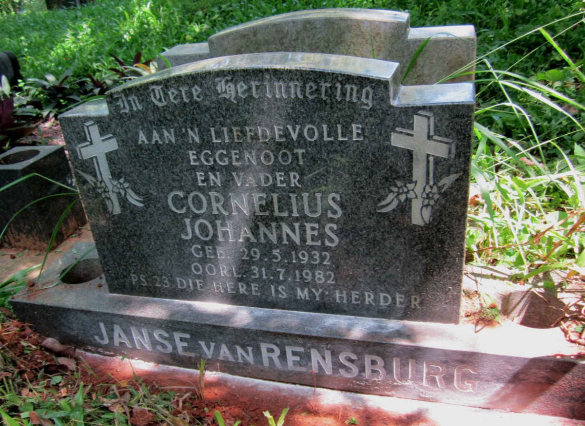 RENSBURG Cornelius Johannes, Janse van 1932-1982