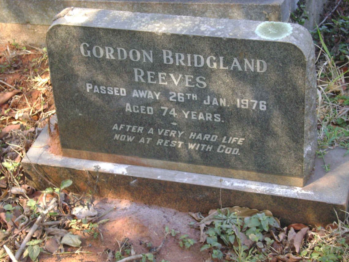 REEVES Gordon Bridgland -1976