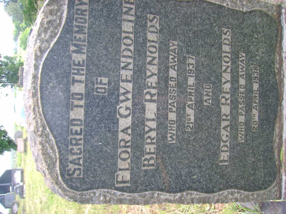 REYNOLDS Edgar -1938 &amp; Flora Gwendoline Beryl -1937