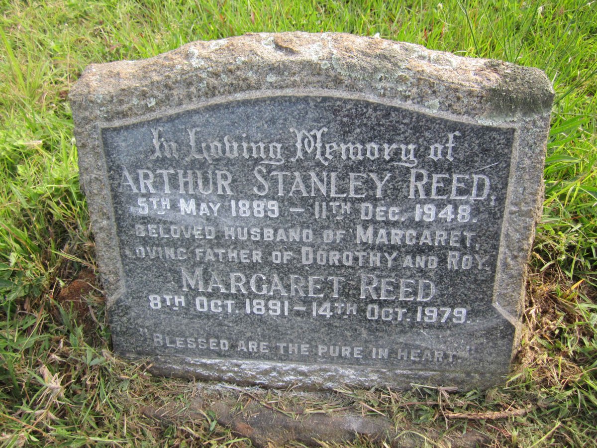 REED Arthur Stanley 1889-1948 &amp; Margaret 1891-1979
