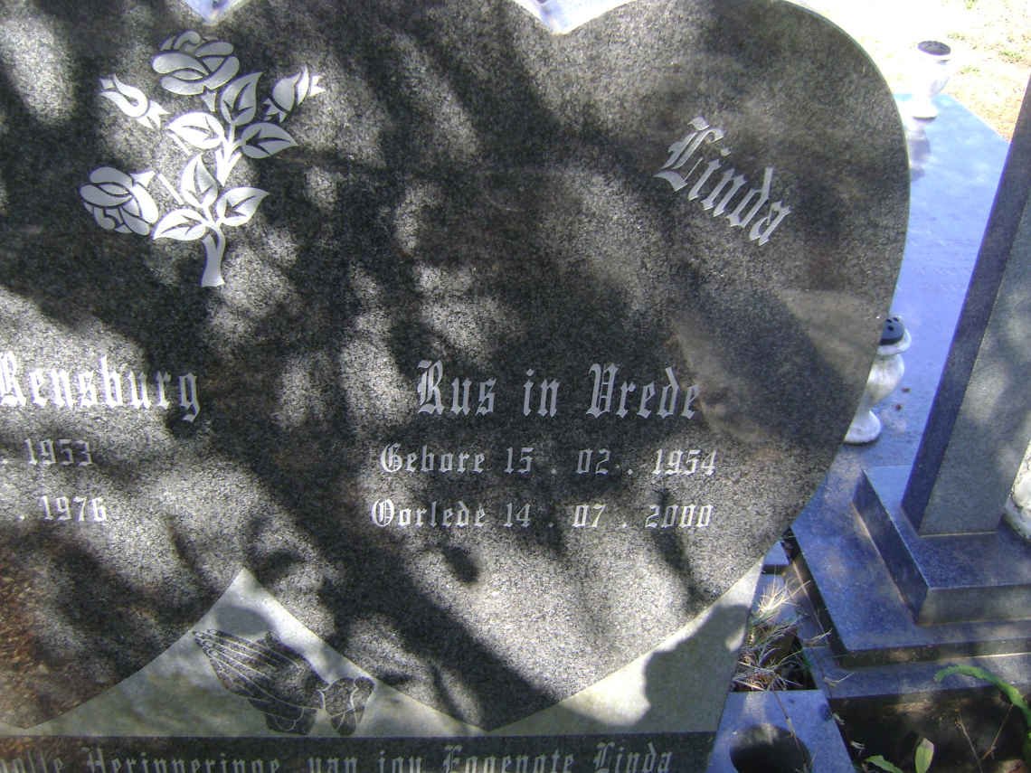 RENSBURG W.P., Janse van 1953-1976 &amp; Linda 1954-2000