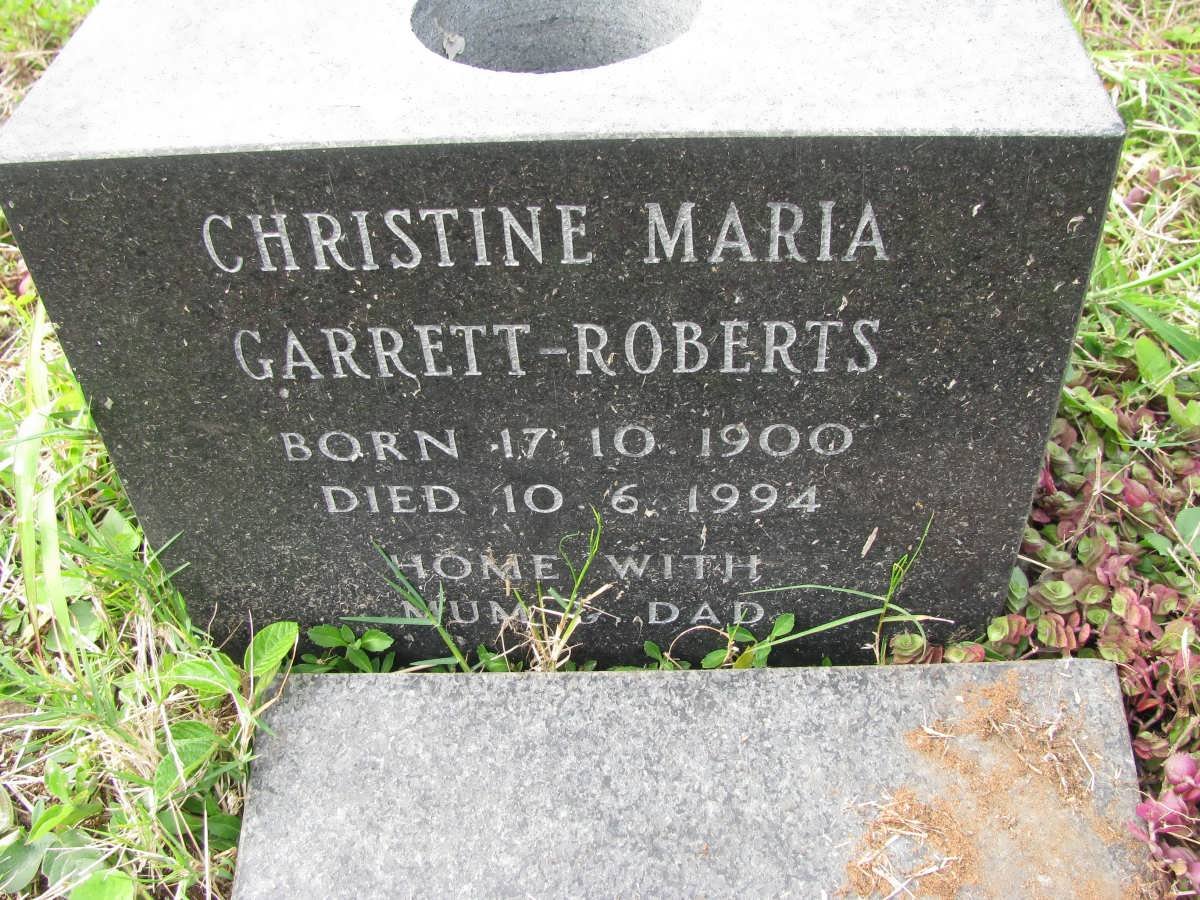 RENSBURG Willem Petrus, Jansen van -1935 &amp; Martha Magdalena -1947 :: ROBERTS Christine Maria, Garrett 1900-1994