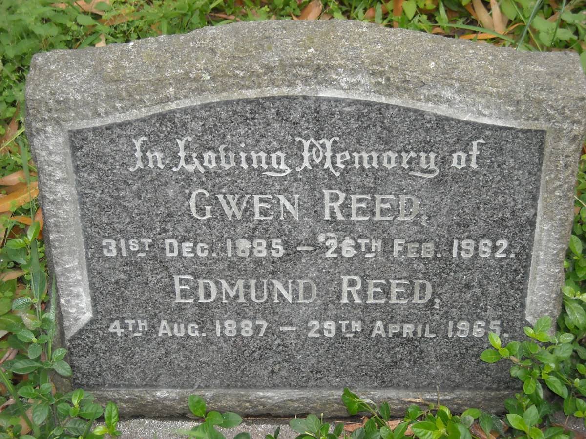 REED Edmund 1887-1965 &amp; Gwen 1885-1962