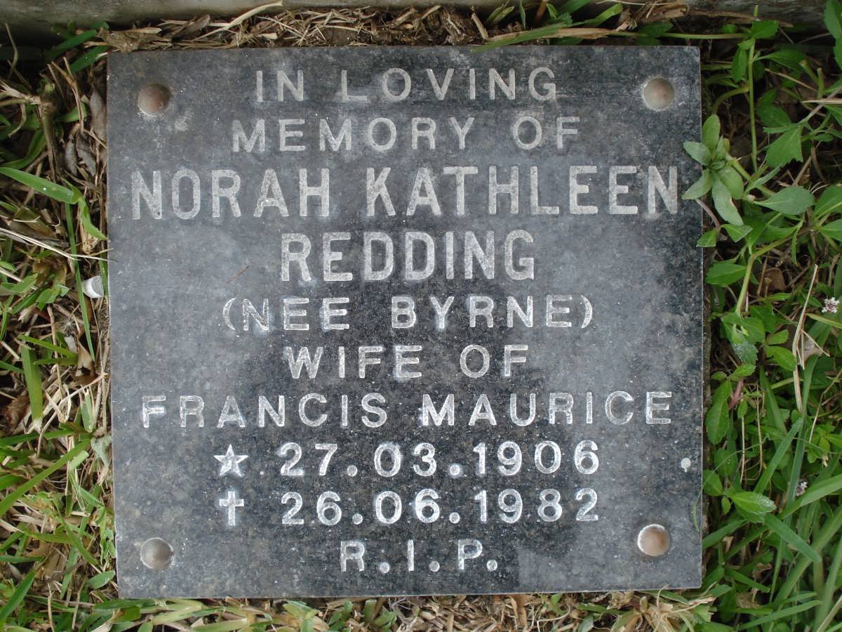 REDDING Norah Kathleen nee BYRNE 1906-1982