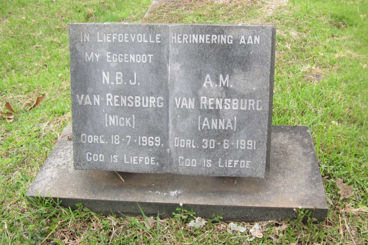 RENSBURG N.B.J., van -1969 &amp; A.M. -1991