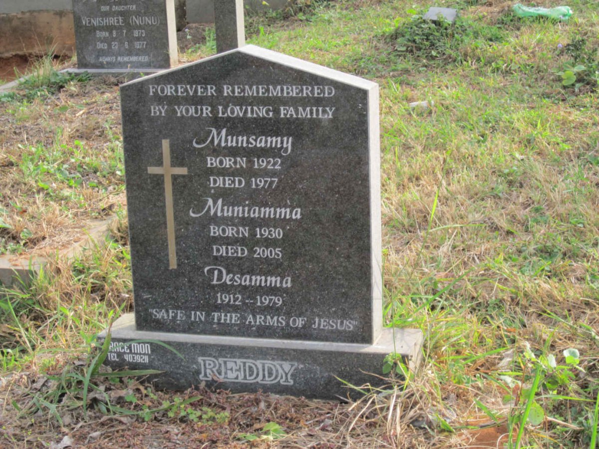 REDDY Desamma 1912-1979 :: REDDY Mumsamy 1922-1977 :: REDDY Muniamma 1930-2005
