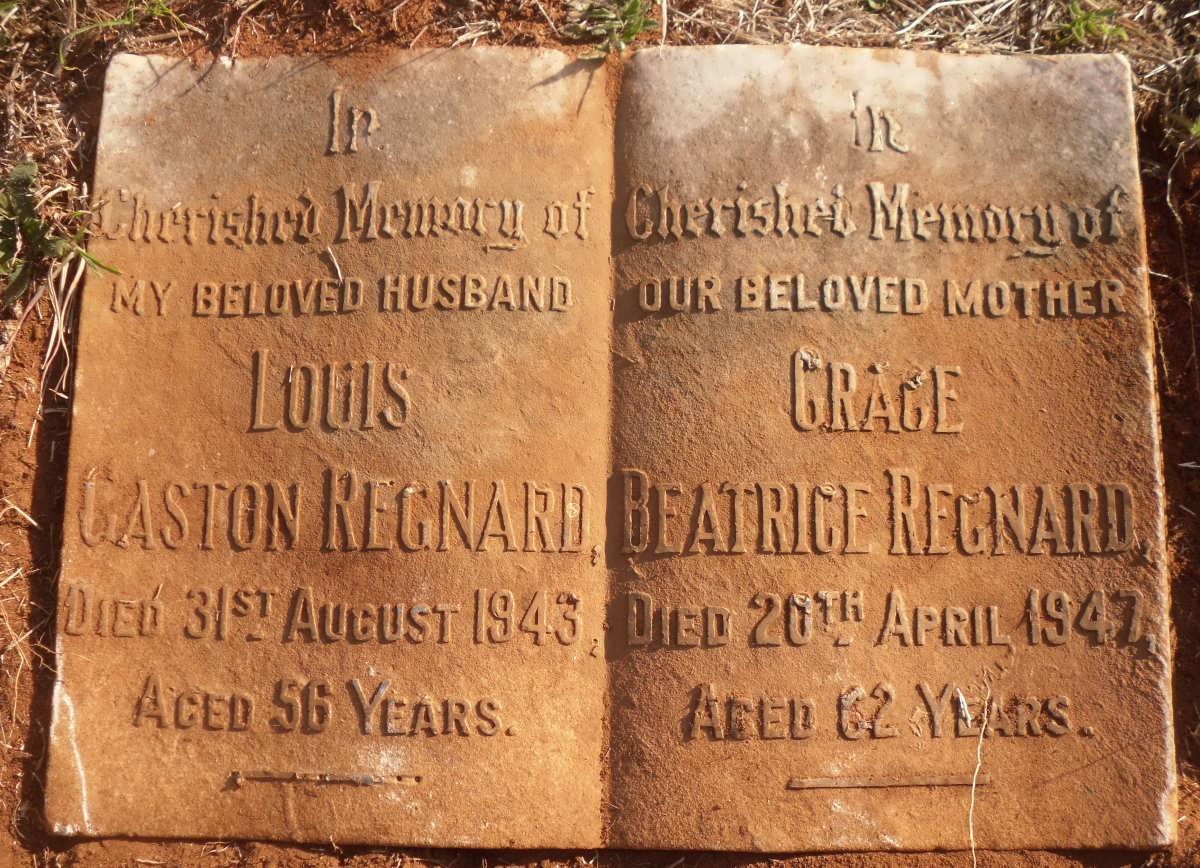 REGNARD Louis Gaston -1943 &amp; Grace Beatrice -1947