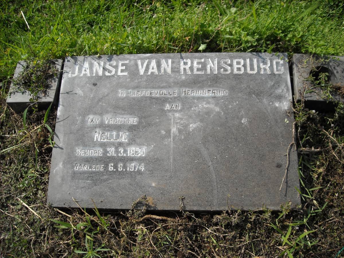 RENSBURG Nellie, Janse van 1920-1974