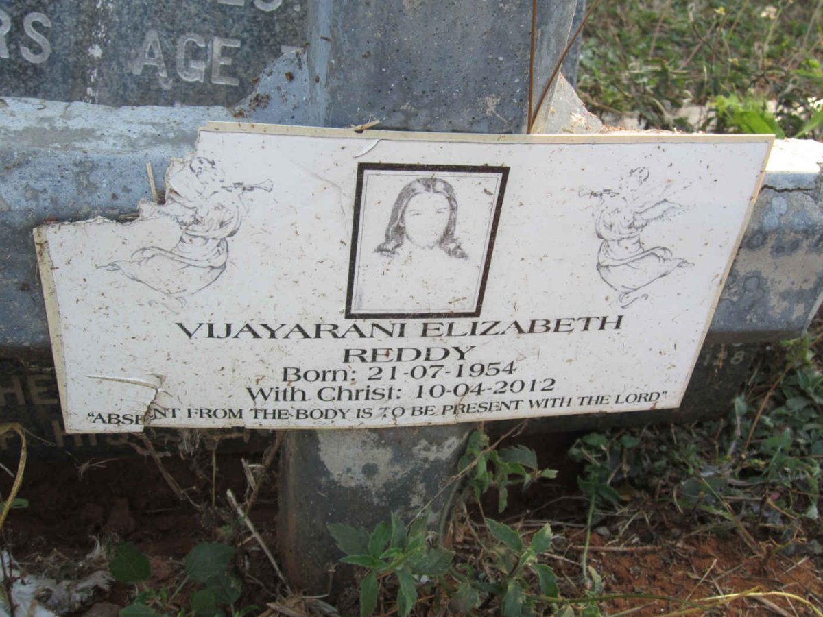 REDDY Vijayarani Elizabeth 1954-2012