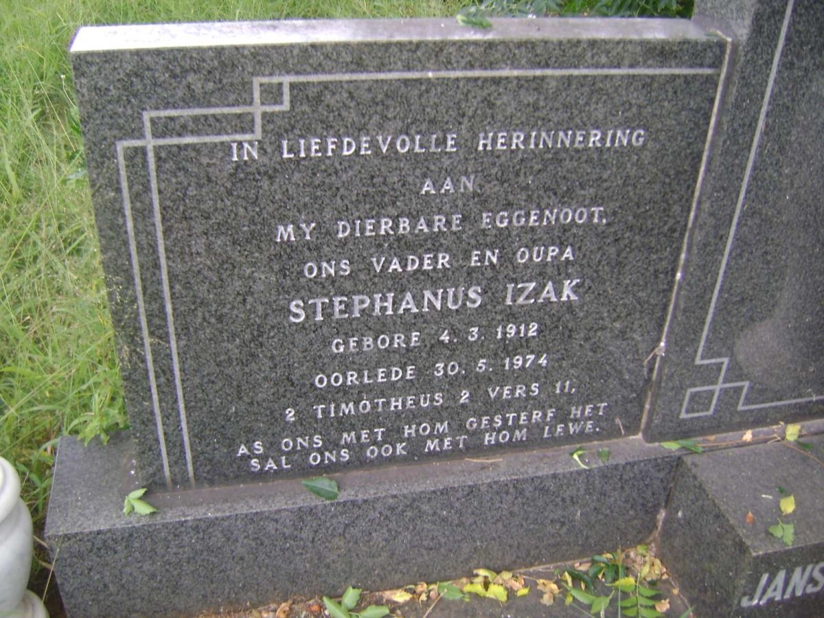 RENSBURG Stephanus Izak, Janse van 1912-1974