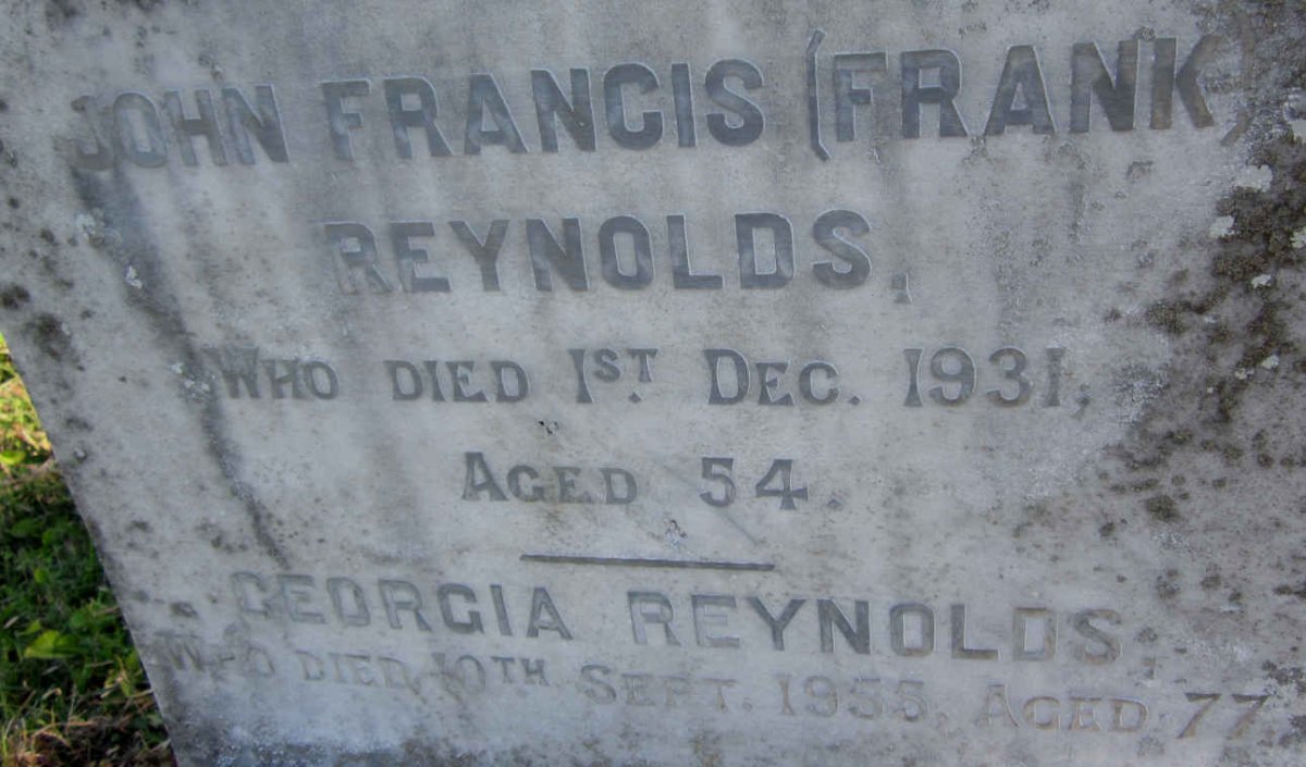 REYNOLDS John Francis -1931 &amp; Georgia -1955