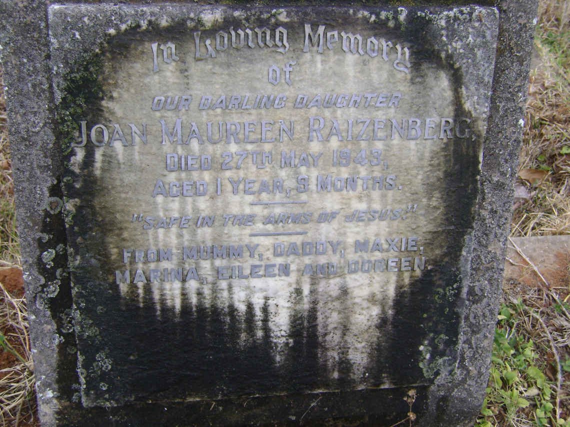 RAIZENBERG Joan Maureen -1943