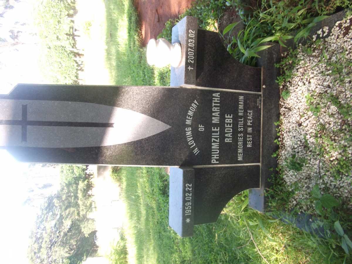 RADEBE Phumzile Martha 1959-2007