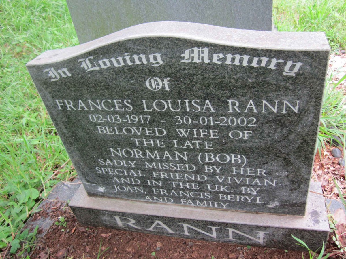 RANN Frances Louisa 1917-2002