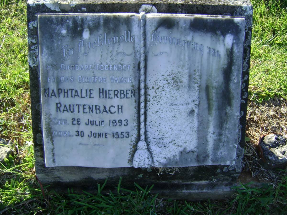 RAUTENBACH Naphtalie Hierben 1893-1953