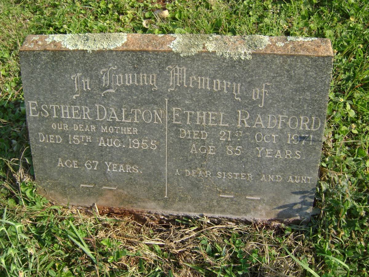 RADFORD Ethel -1971 :: DALTON Esther -1955