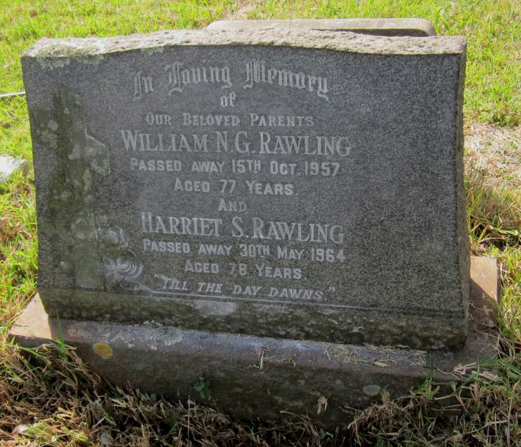 RAWLING William N.G. -1957 &amp; Harriet S. -1964