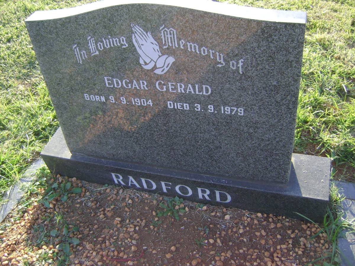 RADFORD Edgar Gerald 1904-1979