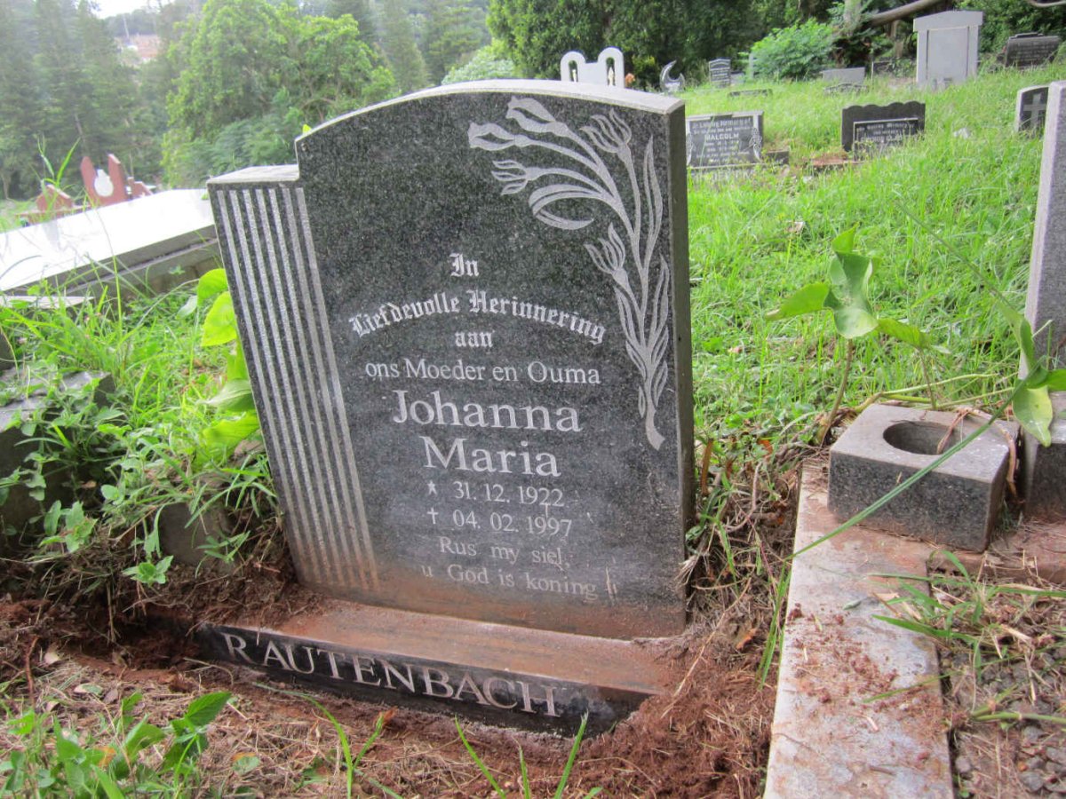 RAUTENBACH Johanna Maria 1922-1997