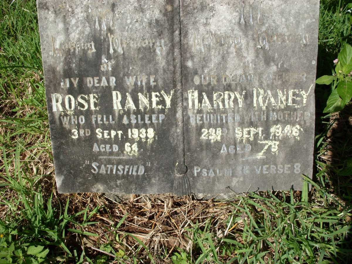 RANEY Harry -1946 &amp; Rose -1938