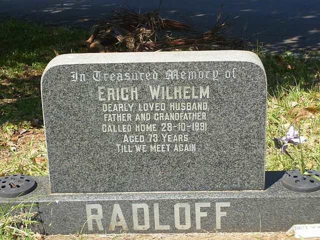 RADLOFF Erich Wilhelm -1991