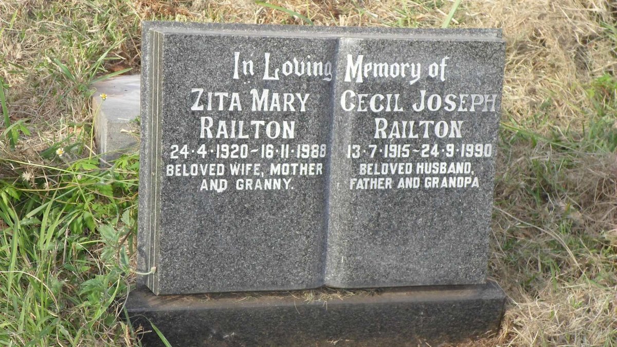RAILTON Cecil Joseph 1915-1990 &amp; Zita Mary 1920-1988