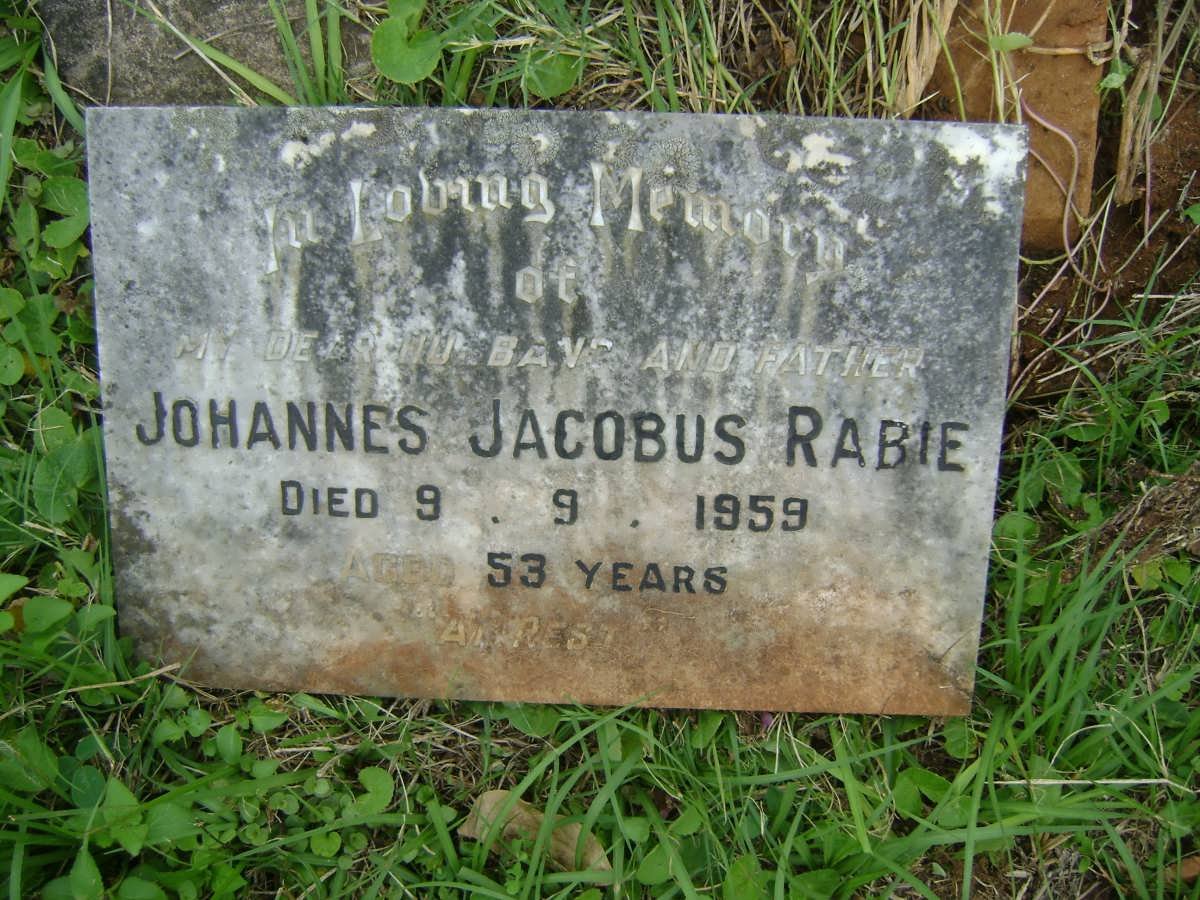 RABIE Johannes Jacobus -1959