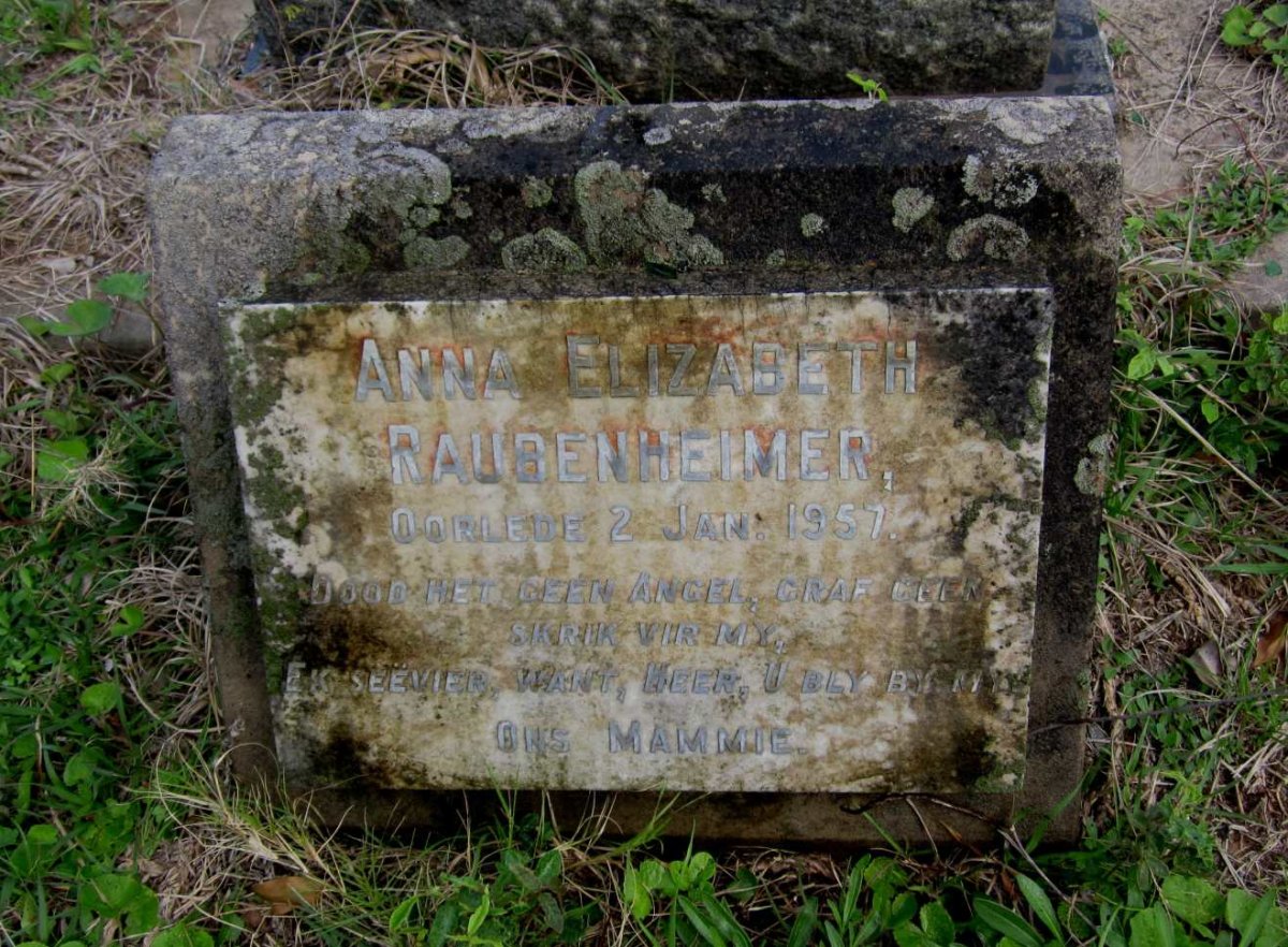 RAUBENHEIMER Anna Elizabeth -1957
