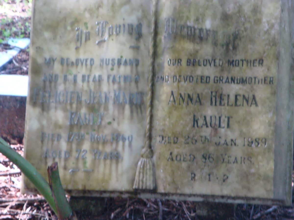 RAULT Felicien Jean Marie -1960 &amp; Anna Helena -1989