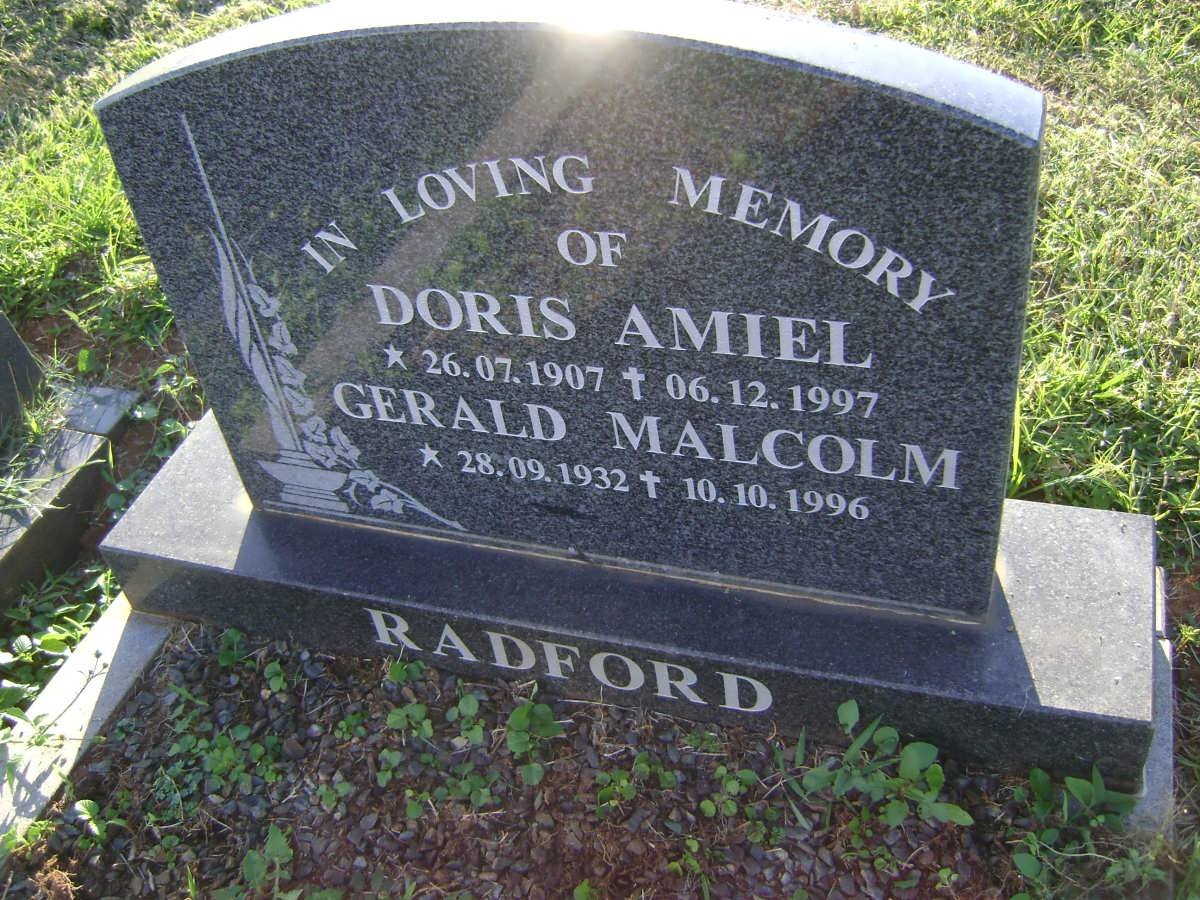 RADFORD Doris Amiel 1907-1997 :: Gerald Malcolm 1932-1996
