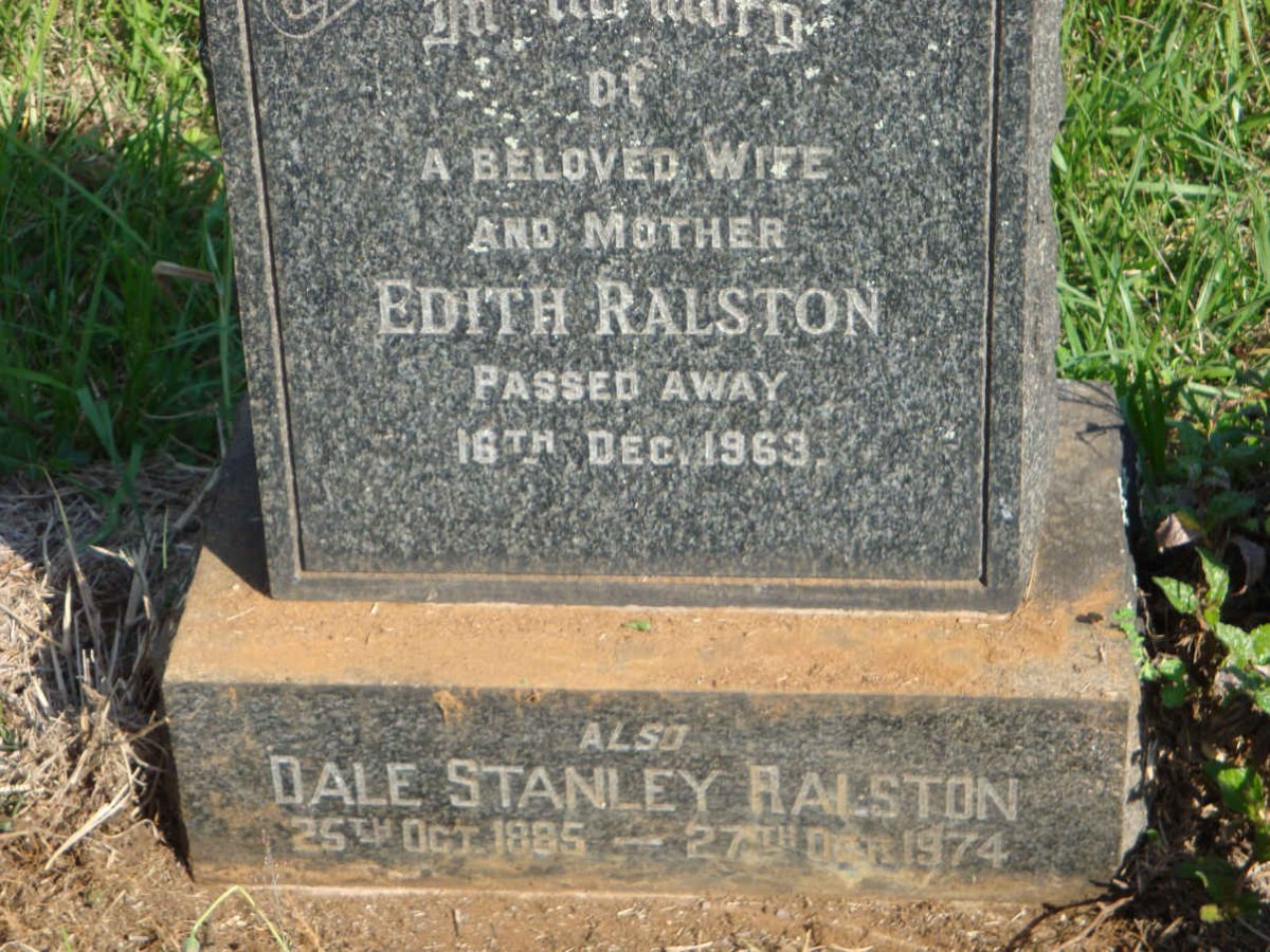 RALSTON Dale Stanley 1885-1974 &amp; Edith -1963