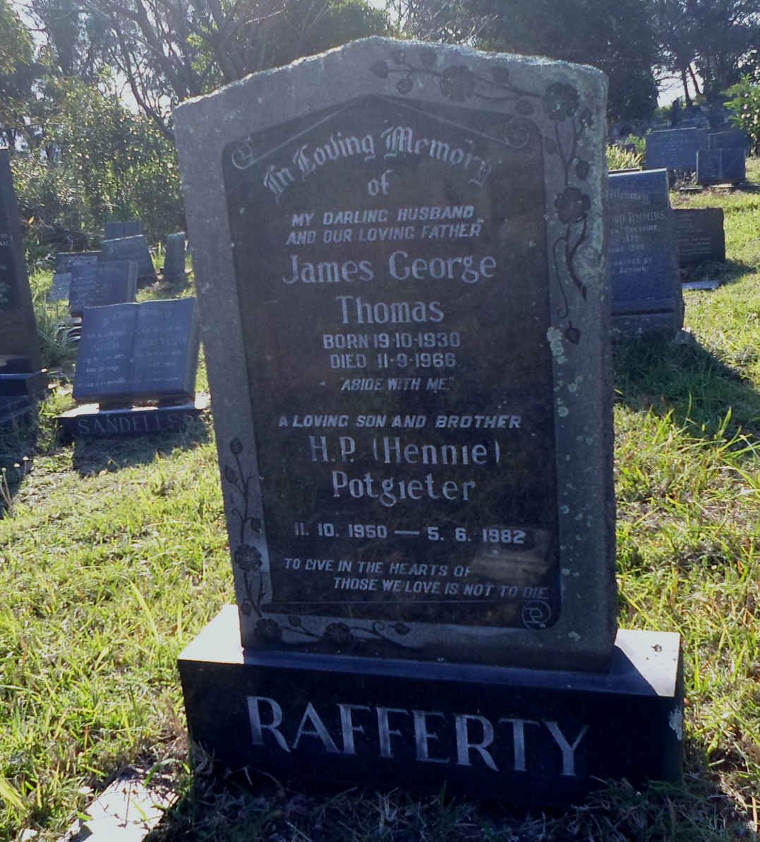 RAFFERTY James George Thomas 1930-1966 :: POTGIETER H.P. 1950-1982