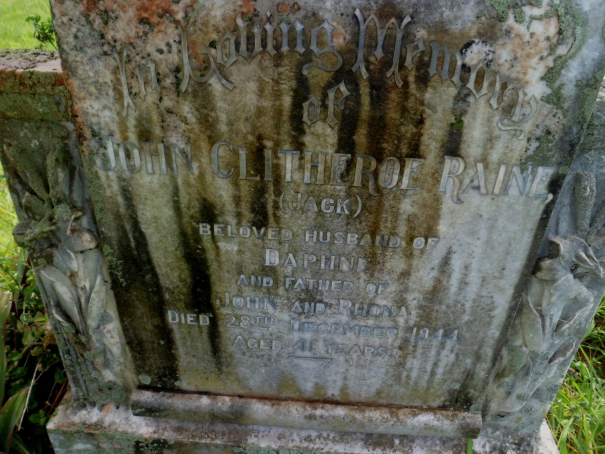 RAINE John Clitheroe -1944