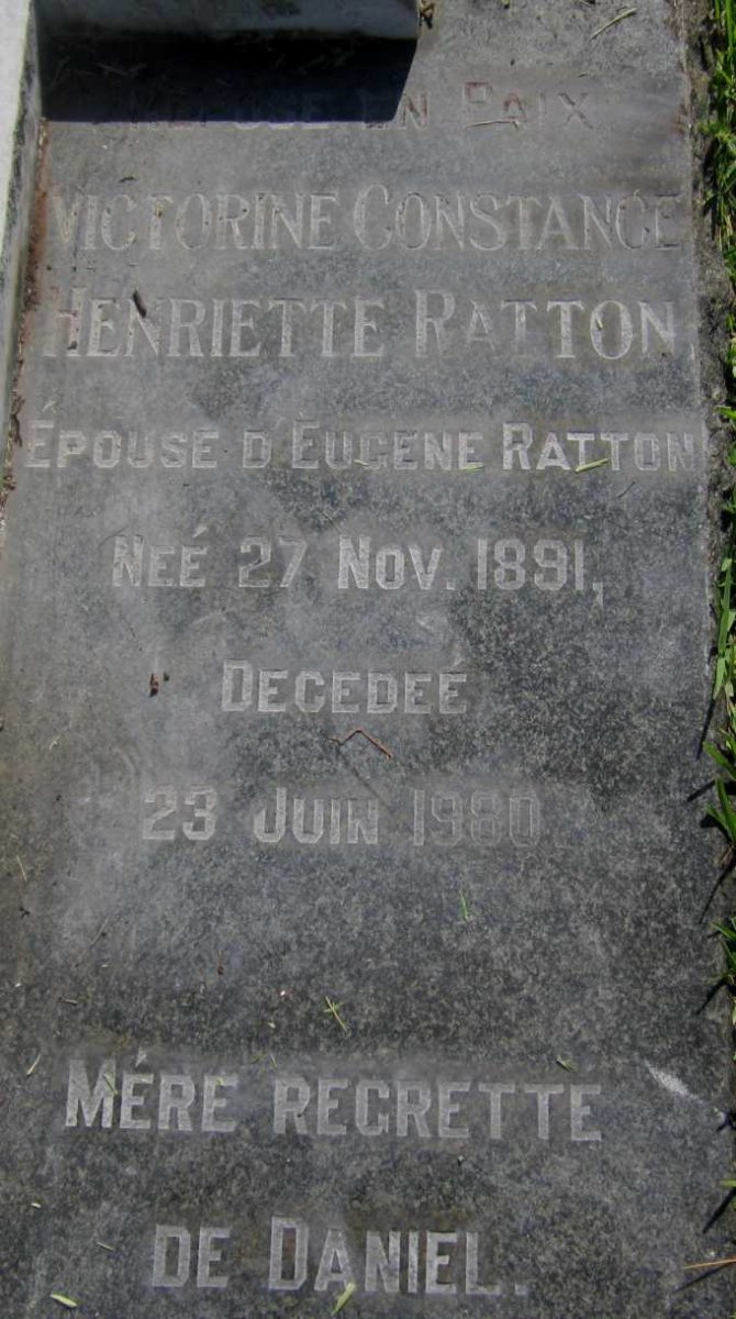 RATTON Victorine Constance Henriette 1891-1980