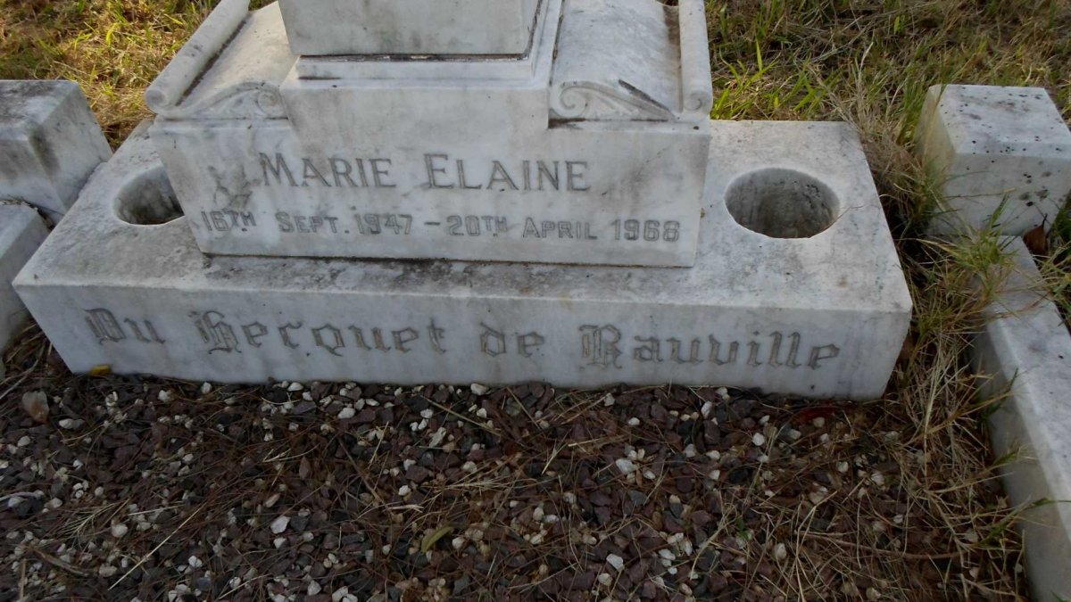 RAUVILLE Marie Elaine, de Du HECQUET 1947-1968