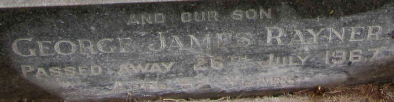 RAYNER George James -1967