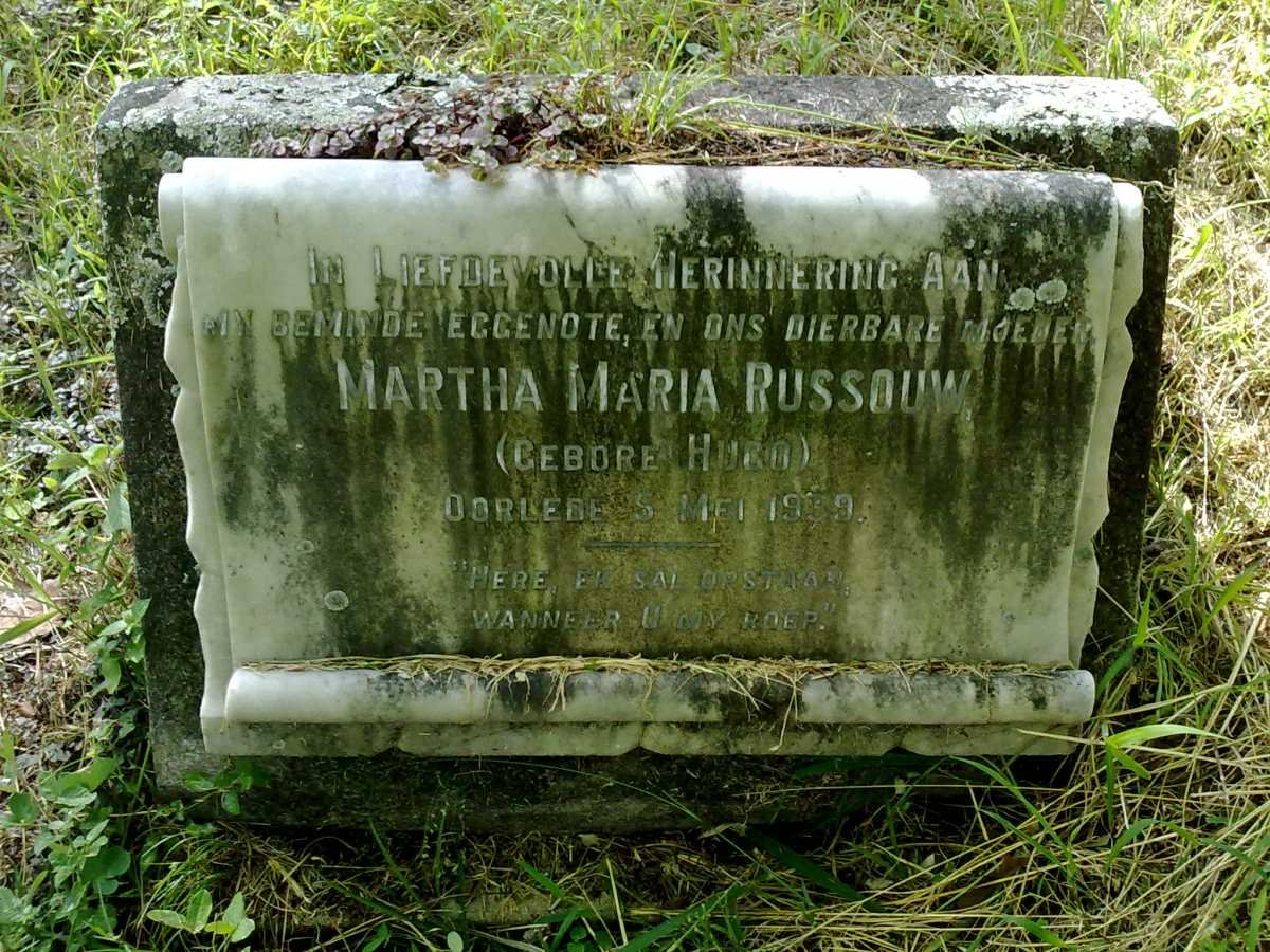 RUSSOUW Martha Maria nee HUGO -1939