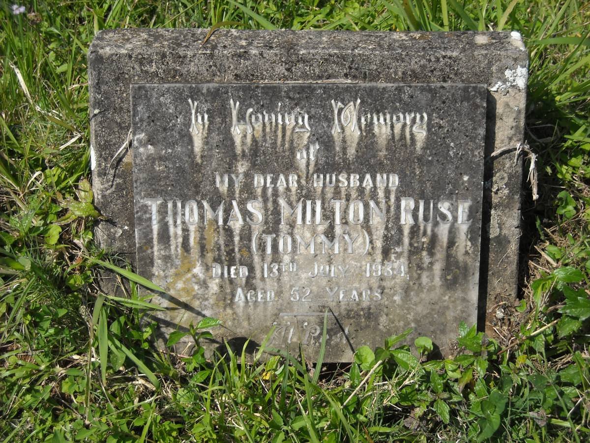 RUSE Thomas Milton -1934
