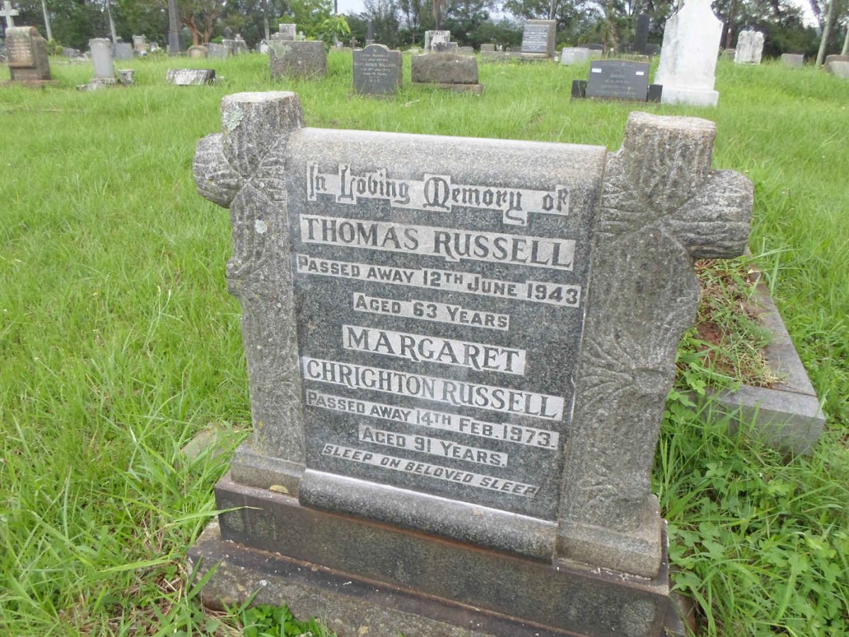 RUSSELL Thomas -1943 &amp; Margaret Chrighton -1973
