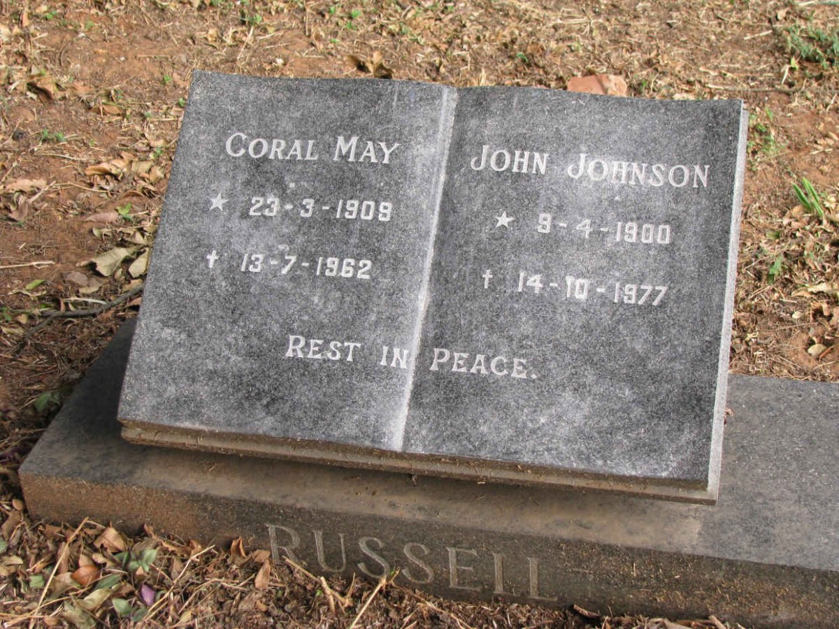 RUSSELL John Johnson 1900-1977 &amp; Coral May 1909-1962