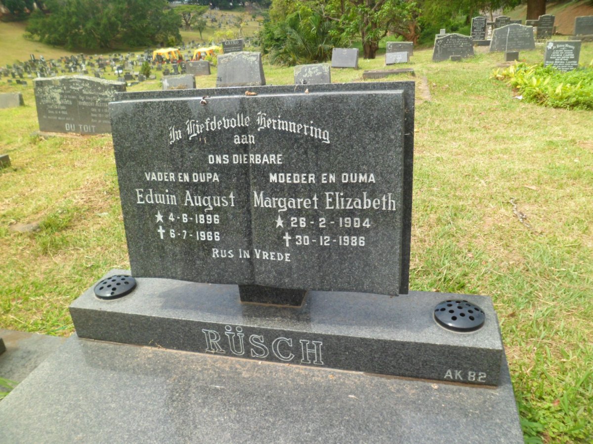 RÜSCH Edwin August 1896-1966 &amp; Margaret Elizabeth 1904-1986
